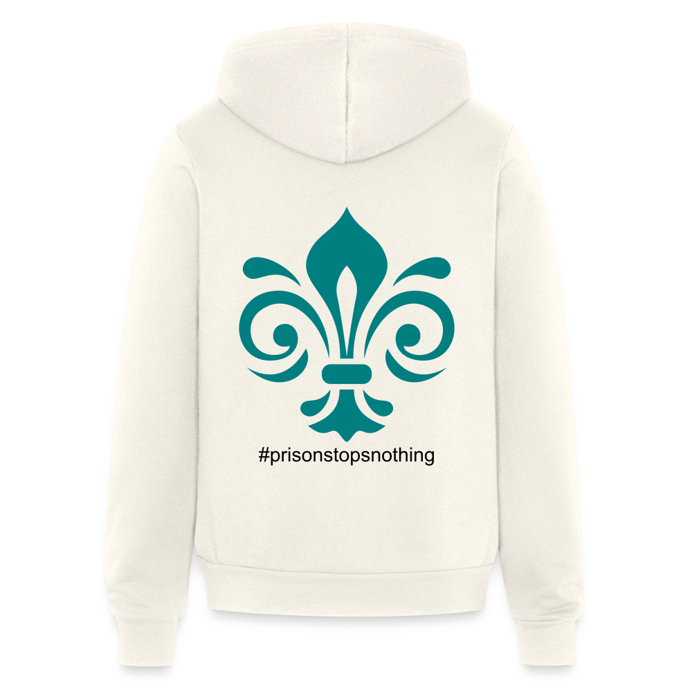 Bella + Canvas Unisex Full Zip Hoodie - vintage white